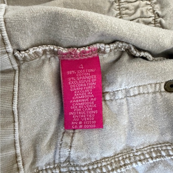 Light Beige Kids Jacket with Tan Pocket Accents - Picture 5 of 7